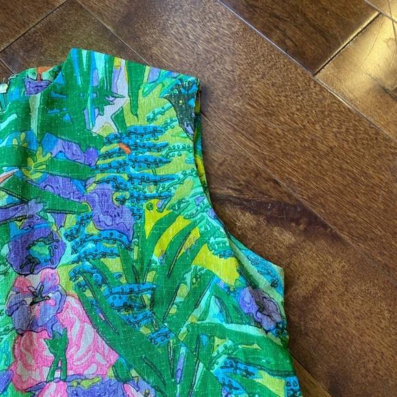 Vintage Linen Shift Dress XS - Picture 5 of 6